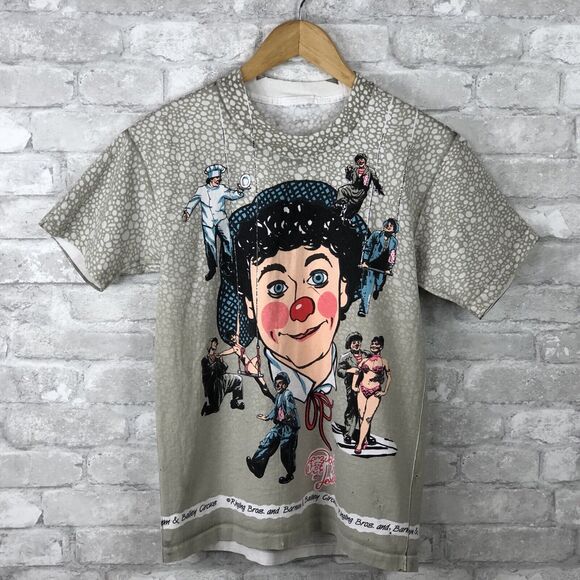 Ringling Bros and Barnum Bailey Circus Vtg Retro 80's T-Shirt XS All Over Print - Picture 1 of 12